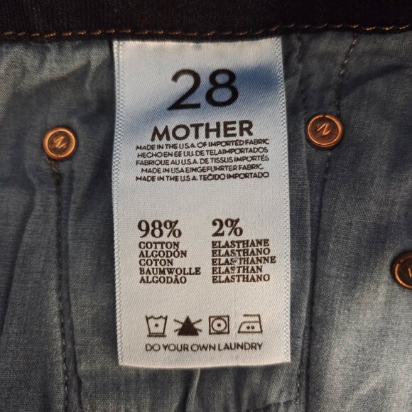 MOTHER: The Looker Skinny Jeans Dark Indigo: Size 28 - Picture 5 of 5